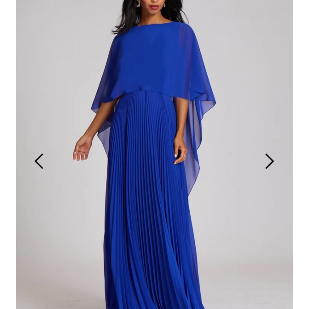 NWT Teri Jon Size 10 Royal Blue Flowy Formal Dress